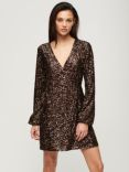 Superdry Sequin Wrap Mini Dress