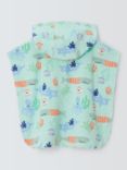 John Lewis Baby Fishing Hooded Towel Poncho, Blue