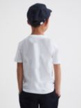 Reiss Kids' Jude Cotton T-Shirt, White