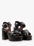 Chloé Lyna High Heel Platform Sandals, Black