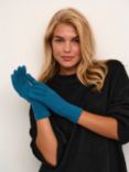 KAFFE Lotte Stretchy Rib Knit Gloves, Legion Blue
