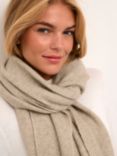 KAFFE Hannah Light Knit Long Scarf, Sand Dollar