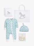 The Little Tailor Baby Luxury 3 Piece Gift Set, Blue/White