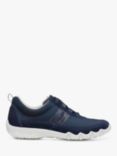 Hotter Leanne II Wide Fit Suede and Nubuck Trainers, Navy