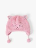 Angels by Accessorize Kids' Fluffy Cat Chullo Hat, Pink