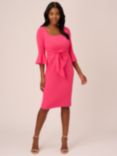 Adrianna Papell Bell Sleeve Tie Front Midi Dress