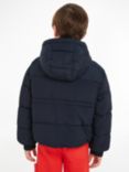 Tommy Hilfiger Kids' New York Hooded Puffer Jacket, Desert Sky