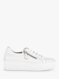 Gabor Dolly Leather Zip Detail Trainers, White