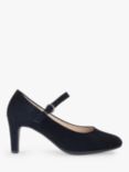 Gabor Emulate Suede Buckle Mary Jane Shoes, Black