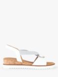 Gabor Reese Wide Fit Cross Over Detail Wedge Sandals, White