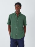 John Lewis Linen Short Sleeve Shirt, Green