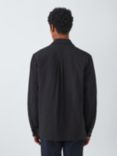 Kin Cotton Long Sleeve Textured Overshirt, Black Beauty