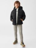 Mango Kids' America Quilted Hooded Coat