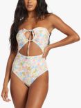 Billabong Dream Chaser Floral Print Cut Out Swimsuit, Multi