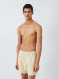 John Lewis Recycled Poly Floral Print Swim Shorts, Green/Multi