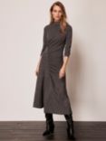 Mint Velvet Jersey Midi Dress, Dark Grey, Dark Grey