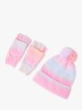 Angel by Accessorize Kids' Rainbow Hat & Gloves Set, Multi