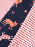 John Lewis Kids' Party Cat Tights, Pack of 3, Multi