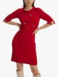 James Lakeland Eyelet High Collar Mini Dress, Red