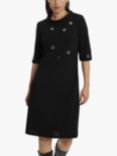 James Lakeland Eyelet High Collar Mini Dress, Black