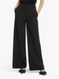 James Lakeland Wide Leg Tuxedo Trousers, Black, Black