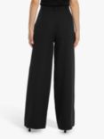 James Lakeland Wide Leg Tuxedo Trousers, Black, Black