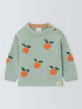 John Lewis Baby Oranges Knitted Jumper, Green/Multi