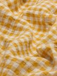 Piglet in Bed Gingham Linen Fitted Sheet, Honey