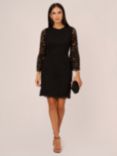 Adrianna Papell Lace Short Dress, Black