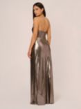 Aidan by Adrianna Papell Metallic Knit Maxi Dress, Gunmetal