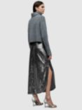 AllSaints Opal Sparkle Skirt, City Smoke Grey