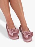 Pretty You London Alissia Bow Slippers, Pink