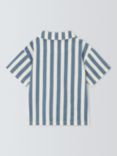 John Lewis ANYDAY Baby Stripe Short Sleeve Shirt, Blue