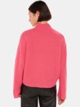 Whistles Wool Double Trim Funnel Neck Jumper, Pink