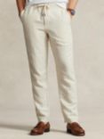 Polo Ralph Lauren Prepster Striped Linen Blend Trousers, Beige
