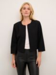 KAFFE Anni 3/4 Sleeve Cropped Blazer, Black