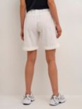 KAFFE Naya Elastic Waist Cotton Shorts, Chalk