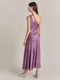 Ghost Rose Cut-Out Detail Satin Midi Dress, Purple