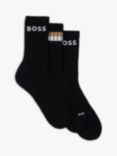 BOSS Sportive Stripe Socks, Pack of 3, Black