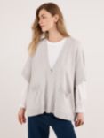 NRBY Vanessa Cashmere Blend Poncho, Light Grey