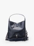 Moda in Pelle Adriana Patent Croc Bucket Bag