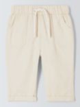 John Lewis Baby Drawstring Trousers, Cream