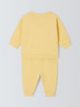 John Lewis ANYDAY Baby Smile Motif Sweatshirt & Jogger Set, Yellow