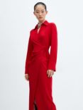 Mango Bilma Wrap Midi Dress, Red