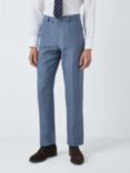 John Lewis Cambridge Linen Regular Fit Trousers, Mid Blue