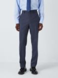 John Lewis Regular Fit Check Wool Suit Trousers, Navy