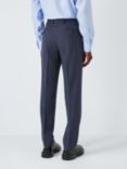 John Lewis Culford Regular Fit Check Wool Suit Trousers, Navy