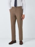John Lewis Cambridge Linen Regular Fit Trousers, Brown