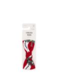 Chelsea Peers Wreath & Tree Stripe Print Dog Bow Tie, Red/Multi