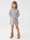 Mango Baby Stripe Mini Dress, Navy